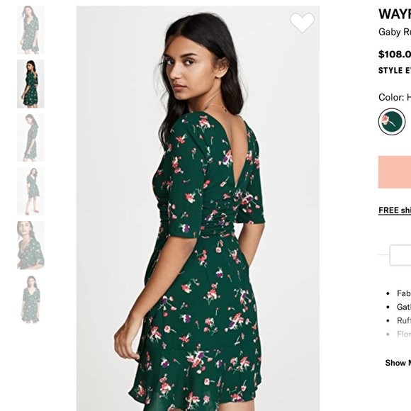 WAYF Gaby Ruched Mini Dress - Picture 2 of 7